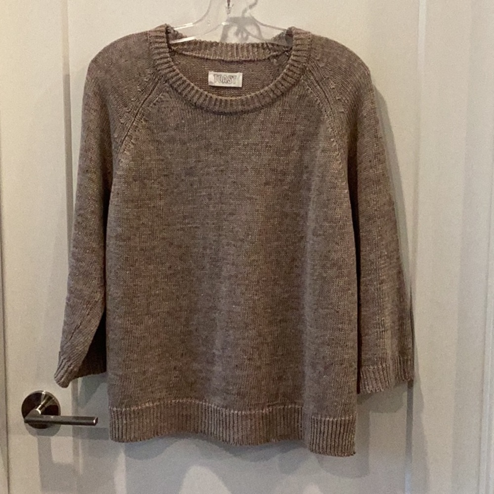 Beige Linen Knit Sweater
